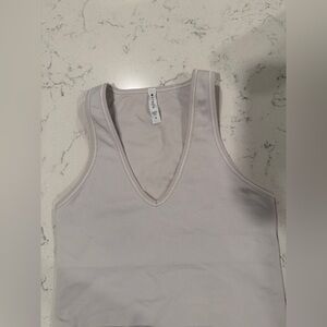 Athleta - Aurora Seamless Crop Rib Tank - Washed Lilac - Size: S